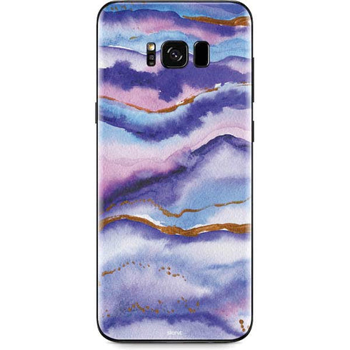 Blue Violet Watercolor Geode Galaxy S8 Plus Skin